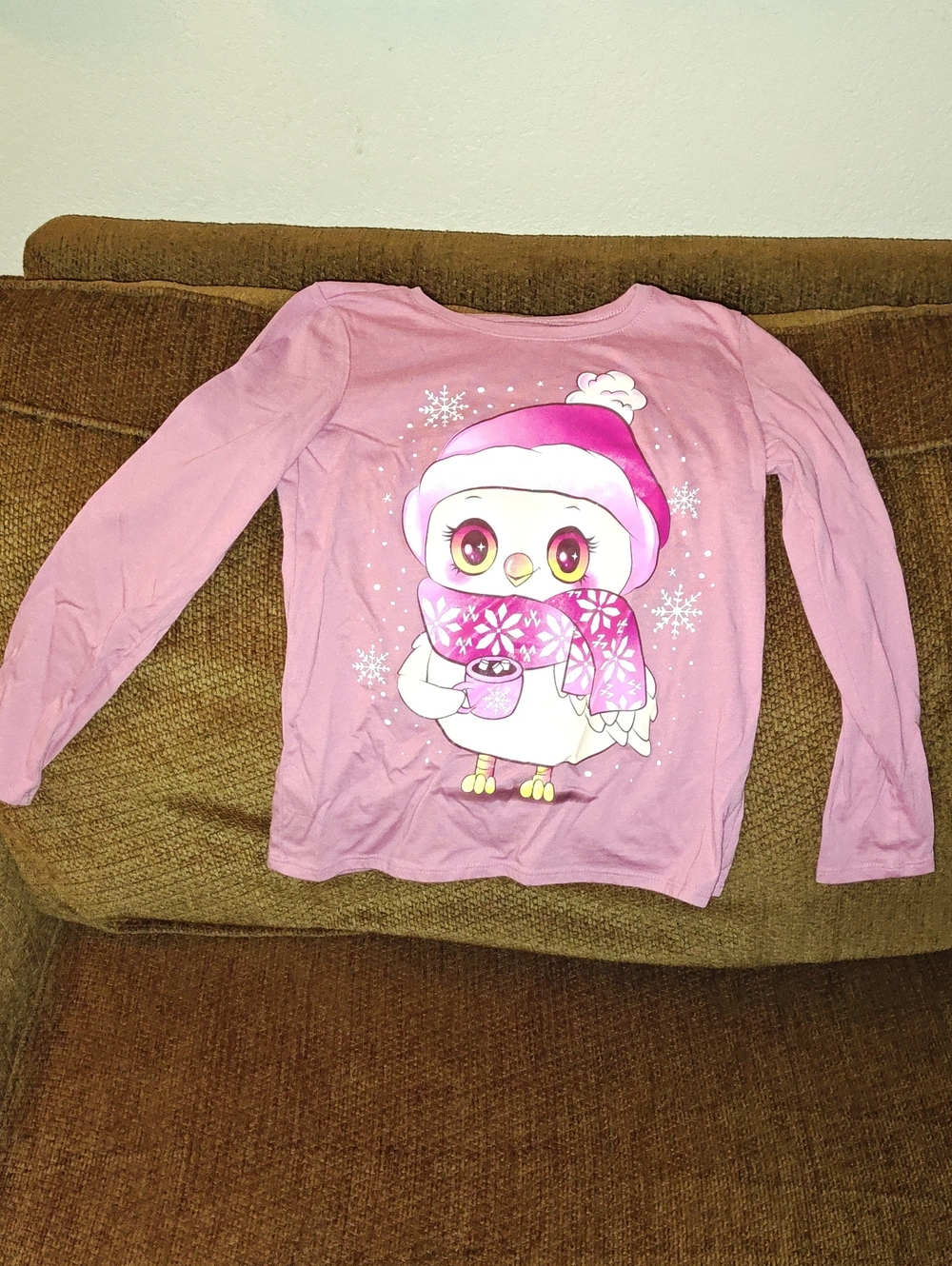 The Children's Place Pink Penguin Graphic Long Sleeve Tee